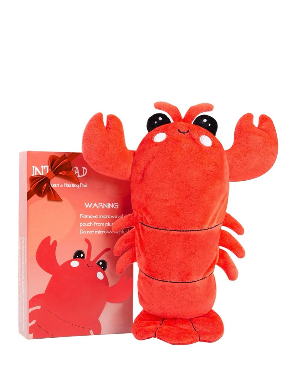 Lavender-Scented Red Lobster Heating Pad Plush - Cuddly Plush & Heating Pad